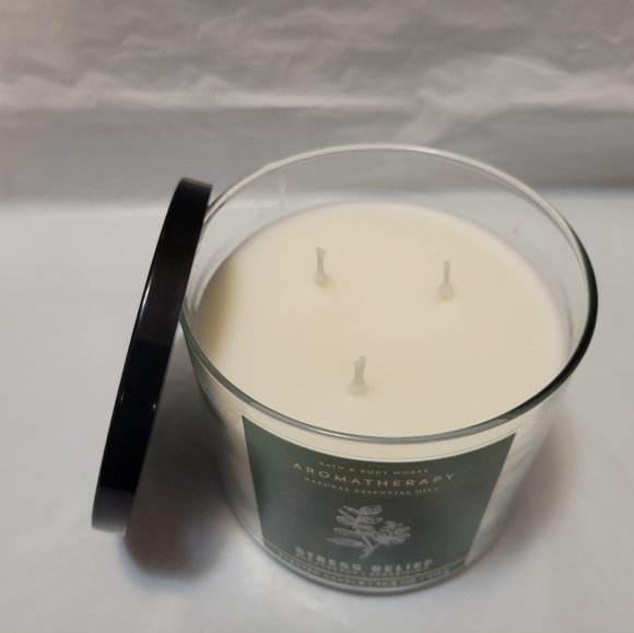 Bath & Body Works Aromatherapy STRESS RELIEF Eucalyptus Spearmint Candle 14.5 oz - Picture 2 of 3